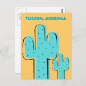 Travel Souvenir Briefkaarten Saguaro Cactus Tucson (Voorkant / Achterkant)