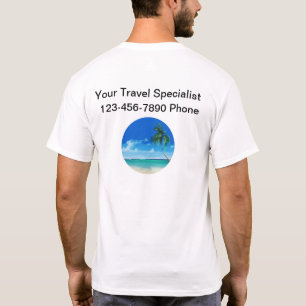 Travel Specialist Business Logo Work Shirten T-shirt