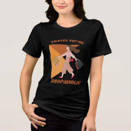 Travel Squad Shopaholic Retailtherapie Tri-Blend Shirt