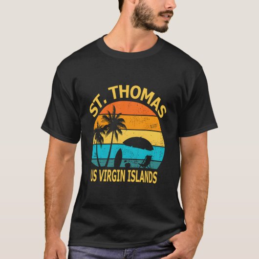 Travel St Thomas Us Maagdeneilanden Vacation Souve T-shirt (Voorkant)