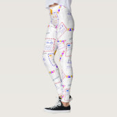 Travel Stamp Cities Colorful Patroon Leggings (Links)