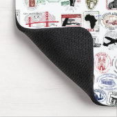 Travel Stamps Patroon Muismat (Hoek)