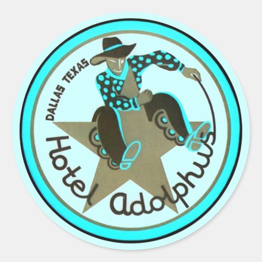 TRAVEL STICKER Dallas Texas Adolphus Hotel (Voorkant)