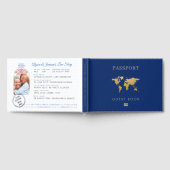 Travel Theme UNIQUE Editable Passport Photo Page Gastenboek (Volledig)