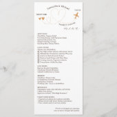 Travel Theme Wedding Reception Dinner Menu (Voorkant)