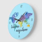 Travel Themed, Watercolor Clock Grote Klok (Hoek)