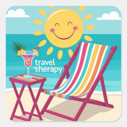 Travel Therapy Stickers Plage Bliss (Devant)