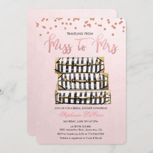 Travel Thleed Bridal Shower-uitnodiging Kaart