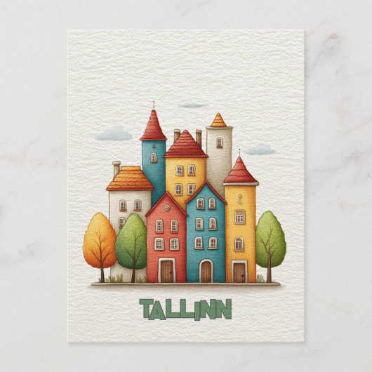 Travel to Tallinn Postcard Briefkaart (Voorkant)