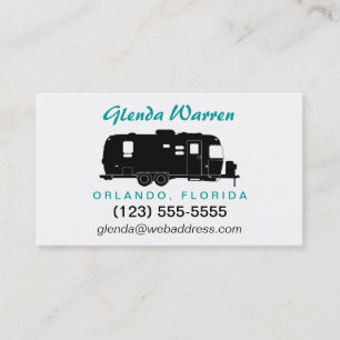 Travel Travel RV Silhouette Personal Calling Card Contactkaartje