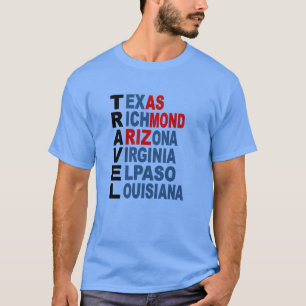 TRAVEL USA Blauwe T-shirt