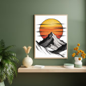 Travel Vacation Adventure Mountain Cloud Landscape Poster