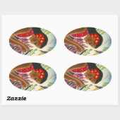 Travel van de  Tropische Hawaiiaanse eilanden Ovale Sticker (Vel)