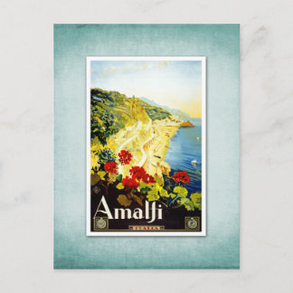 Travel Vintage Poster Amalfi Italië Briefkaart