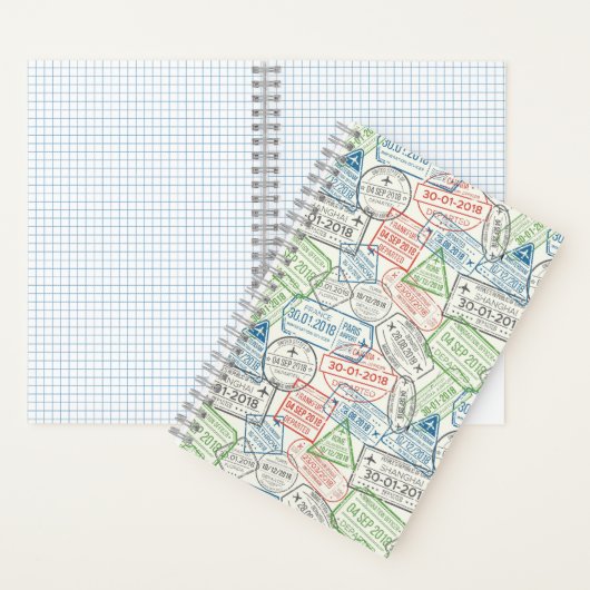 Travel Visa Stamp Notitieboek (Binnen)