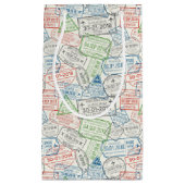 Travel Visa Stamps Klein Cadeauzakje (Voorkant)