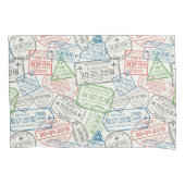 Travel Visa Stamps Kussensloop (Voorkant-Links)