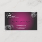 Travel Visitekaartje Elegant Flourish Glow (Achterkant)