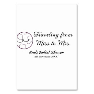 Travel vrijgezellenfeest voeg naam datum miss toe kaart