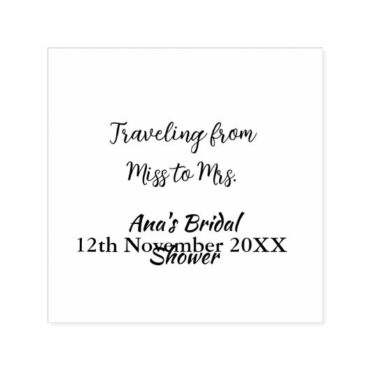 Travel vrijgezellenfeest voeg naam datum miss toe   zelfinktende stempel (Design)