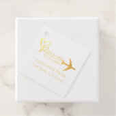 Travel Wedding Vliegtuig & Harten Moderne Luchtvaa Bedankjes Labels (Met doos)
