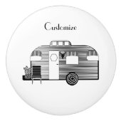 Traveler Camper Caravan Thunder_Cove Keramische Knop (Voorkant)