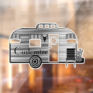 Traveler Camper Caravan Thunder_Cove Raamsticker
