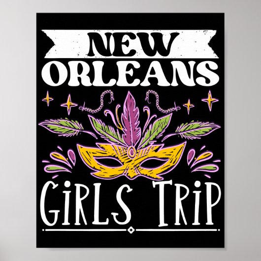 Traveler Vacking New Orleans Girls Trip Poster (Voorkant)