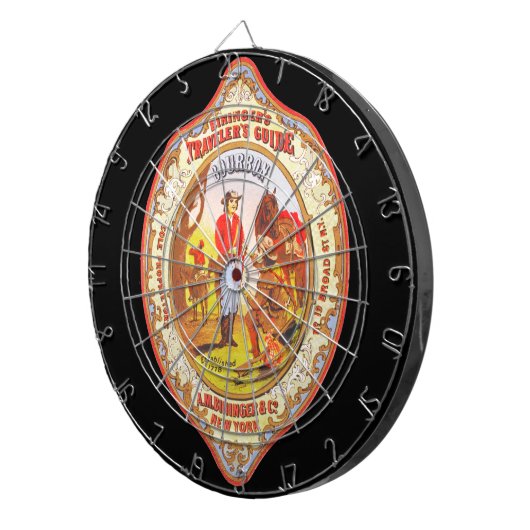 Traveler's Guide Bourbon "Hit Him in the Nuts" Dartbord (Voorkant Rechts)