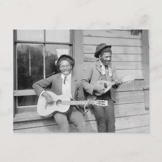 Traveling Musicians, 1902 Briefkaart (Voorkant)