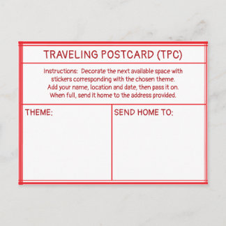 TRAVELING POSTCARD (TPC) BRIEFKAART