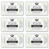 Traveller's Map Baard Olie Label met Ingrediënten (Voorkant)