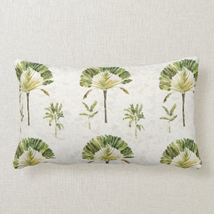 Travellers palm en bananenboom op Terrazzo Kussen