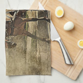 Travelling Light Old Couple on Wagon Theedoek (Quarter Fold)