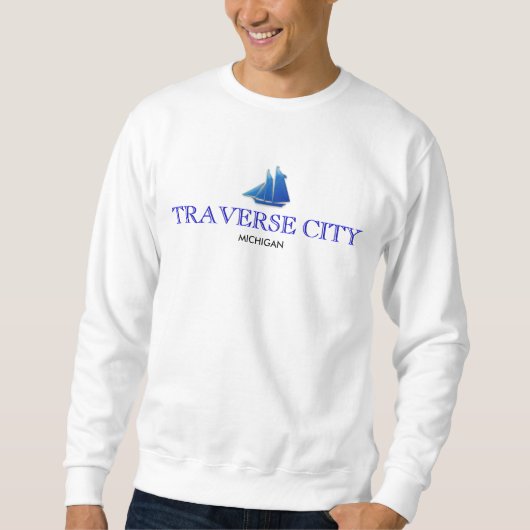 Traverse City, Michigan Basic Sweatshirt (Voorkant)