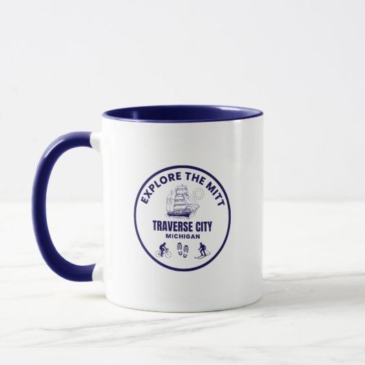 Traverse City Michigan Coffee Mug (Gauche)