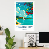 Traverse City Travel Poster (Bureau à domicile)