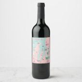 Traverse stad op Cloud Wine Bachelorette Wijn Etiket (Voorkant)
