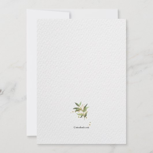 Traverser Avec Des Ferns Invitation Religieuse (Dos)