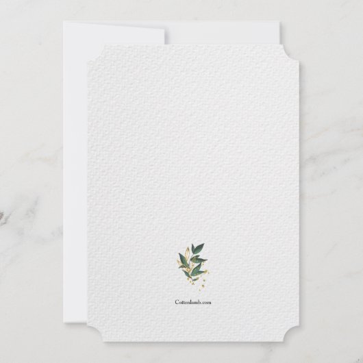 Traverser avec des fougères Invitation religieuse  (Dos)