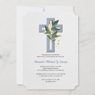 Traverser avec des fougères Invitation religieuse 