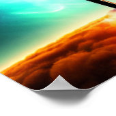 Traverser dans les nuages de feu Spacescape Poster (Coin)