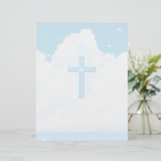 Traverser dans les nuages - Feuille de papier à le (Debout devant)