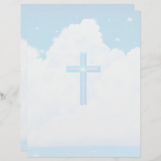 Traverser dans les nuages - Feuille de papier à le (Devant / Derrière)