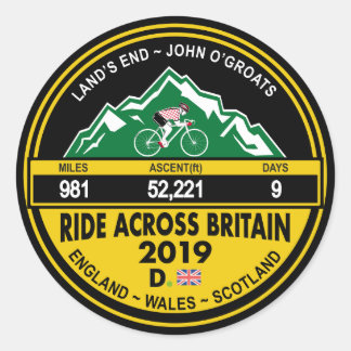TRAVERSER LA GRANDE-BRETAGNE STICKERS ROUND CLASSI