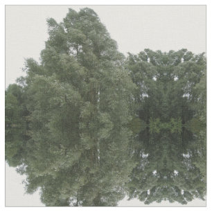 Traverser le tissu à motifs de forêt verte