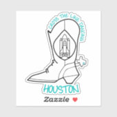 Traversez La Ligne Dancing Houston Sticker (Feuille)