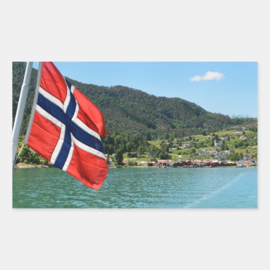 Traversier de voiture en Norvège autocollant recta (Devant)