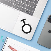 Travesti Gender Symbol Sticker (Laptop met iPhone)