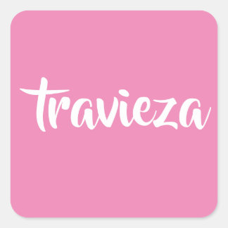 travieza-sleutelhanger vierkante sticker